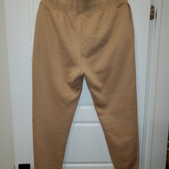 Women's Beige Nike High-Waisted Sweatpants Phoenix Size LG - Picture 2 of 3